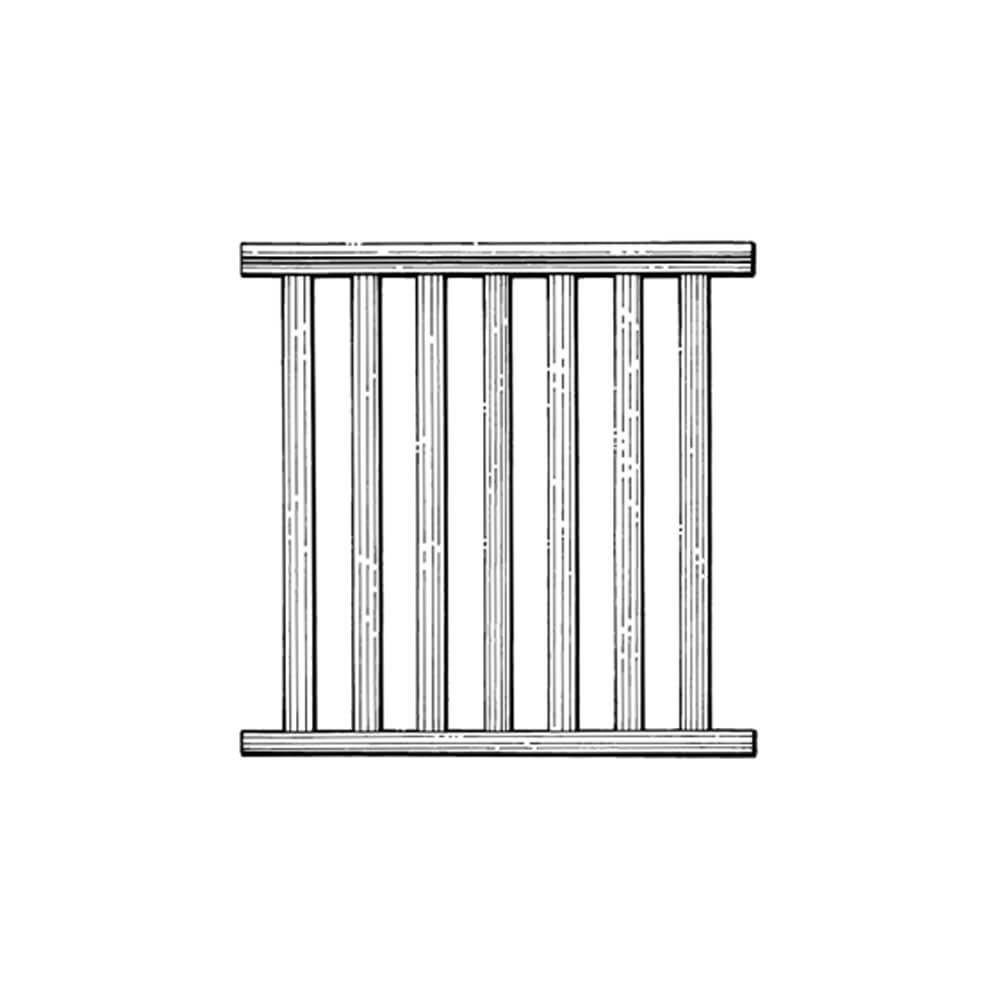 Karem BS665ASS assembled timber balustrade reference with straight square uprights