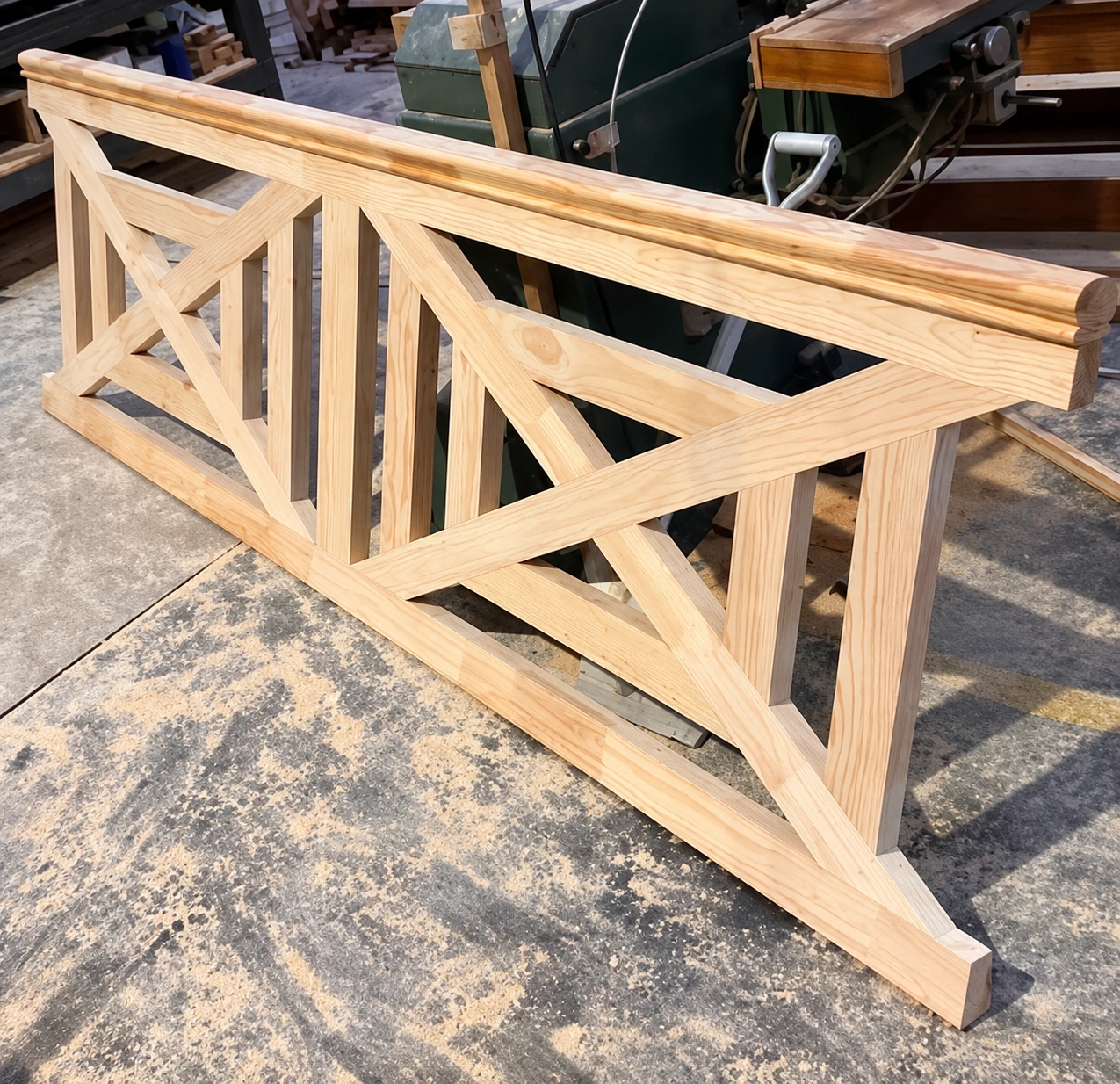 Natural cross panel ready for installation; restored photograph