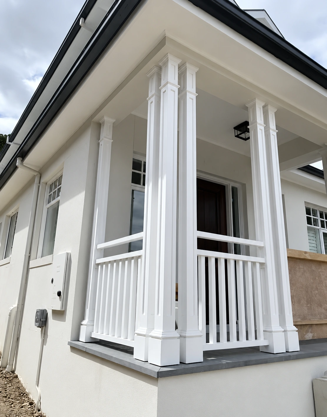 Hampton vertical porch; restored photograph